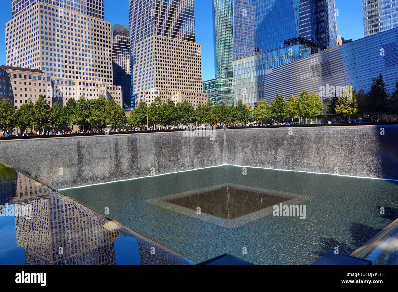 National September 11 Memorial for the 9/11 World Trade Center attack, New York. America Stock Photo