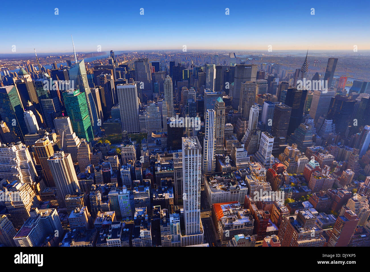 General aerial view of the New York Manhattan city skyline, New York