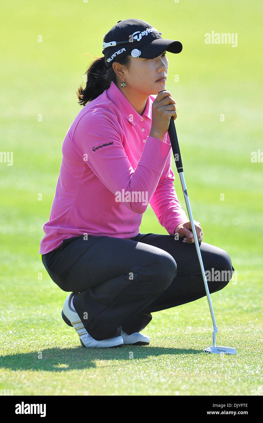 Dec. 5, 2010 - Orlando, Florida, United States of America - Seon Hwa Lee action at the LPGA Tour Championship at Grand Cypress Golf Club in Orlando,  Maria Hjorth wins the LPGA Tour Championship tournament, while Yani Tseng takes the Player of the Year award for 2010 (Credit Image: © Brad Barr/Southcreek Global/ZUMAPRESS.com) Stock Photo