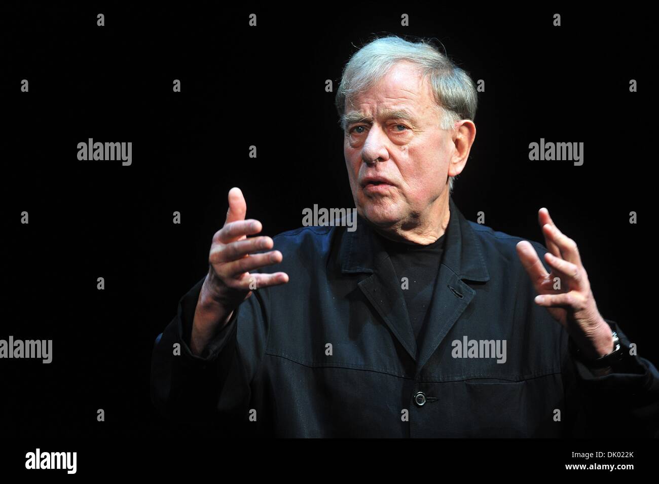 Berlin, Germany. 01st Dec, 2013. Director Claus Peymann speaks during a memorial event for the deceased actor Walter Schmidinger at the Berliner Ensemble in Berlin, Germany, 01 December 2013. Photo: Paul Zinken/dpa/Alamy Live News Stock Photo