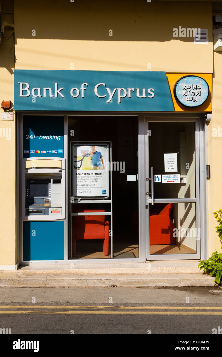 Bank of Cyprus, Pedoulias, Cyprus Stock Photo