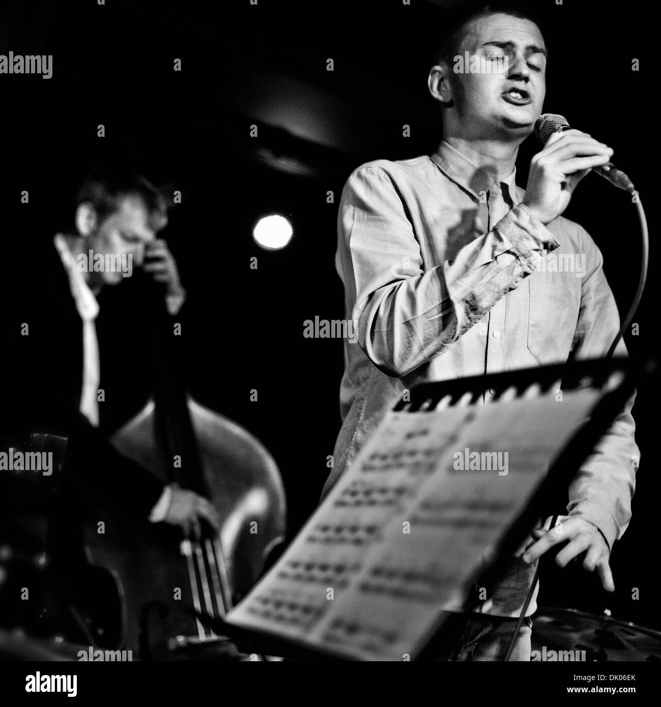 Jazz Singer Josh Kyle performs in London, UK Stock Photo