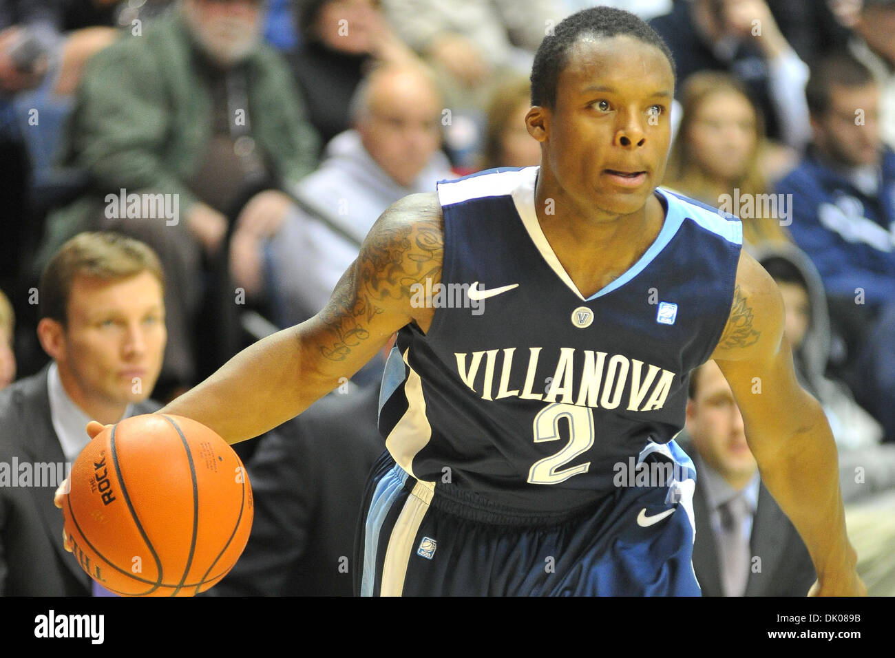 Dec. 22, 2010 - West Long Branch, New Jersey, U.S - Villanova Wildcats guard Maalik Wayns (2) in action at Monmouth University in West Long Branch New Jersey BIg East powerhouse Villanova defeats  Monmouth 78 to 38 Villanova's largest margin of victory since January 17 1970. (Credit Image: © Brooks Von Arx/Southcreek Global/ZUMAPRESS.com) Stock Photo