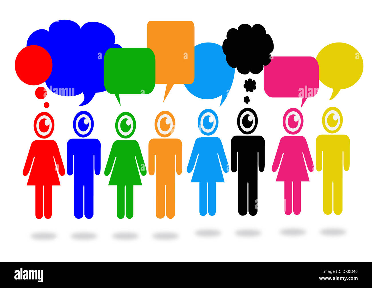 people idea thinking , dialog speech bubbles Stock Photo - Alamy