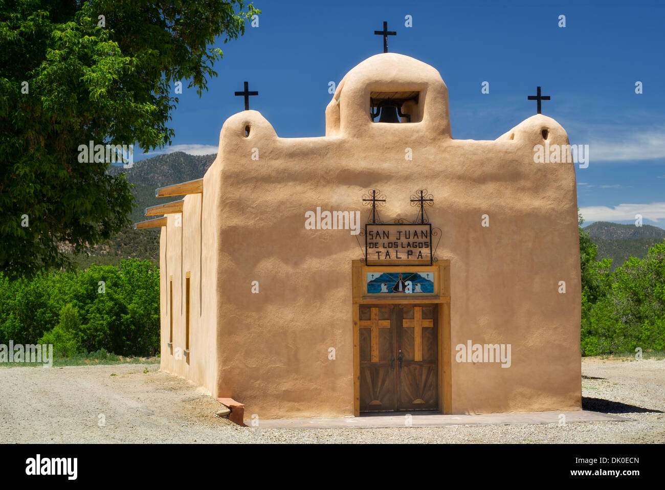 Church San Juan De Los Lagos. Talpa, New Mexico Stock Photo
