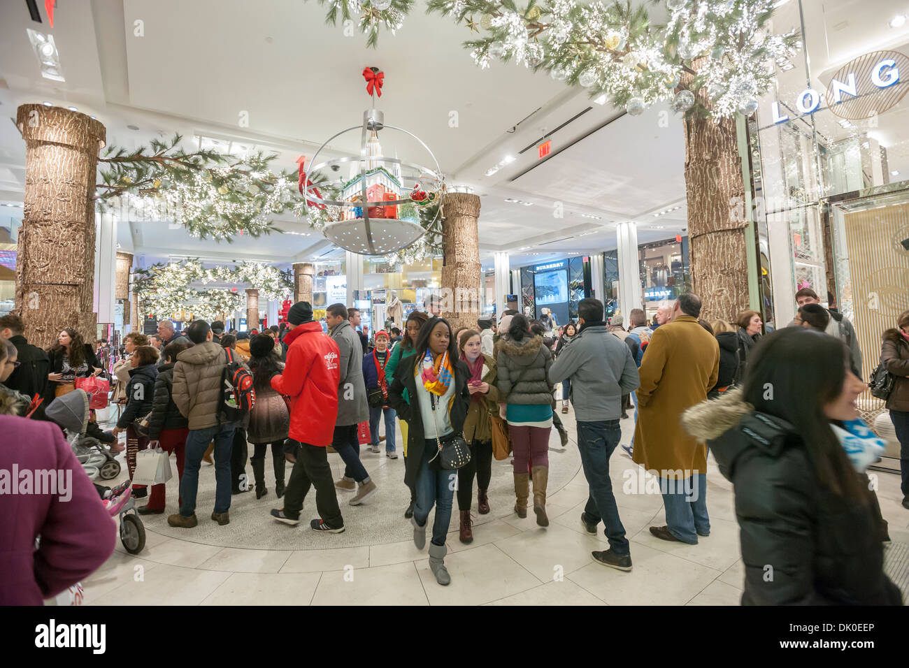 Shoppers in the Macy's Herald Square flagship store in New York looking