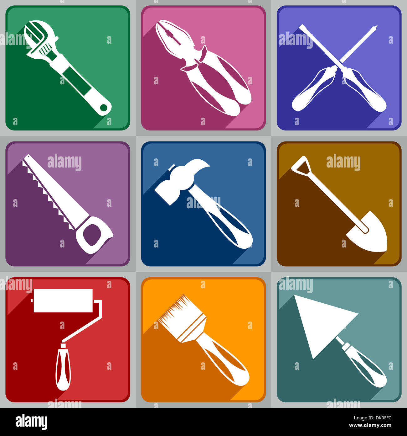 Working tools icons hi-res stock photography and images - Alamy