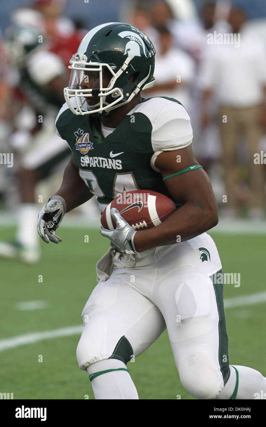 Jan. 1, 2011 - Orlando, Florida, United States of America - Michigan State Spartin RB (24)Le' Veon Bell during the 2011 Capital One Bowl in Orlando, FL.  Alabama defeated Michigan State 49-7. (Credit Image: © Don Montague/Southcreek Global/ZUMAPRESS.com) Stock Photo