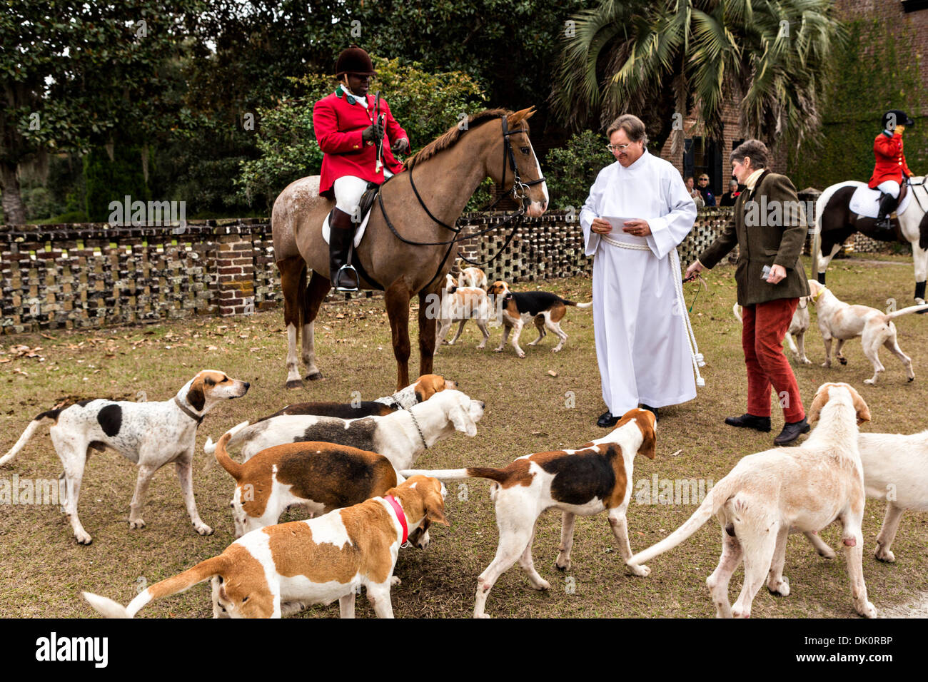 Middleton Hunt A lay minister provides the Blessing of the Hounds to mark the start of ...