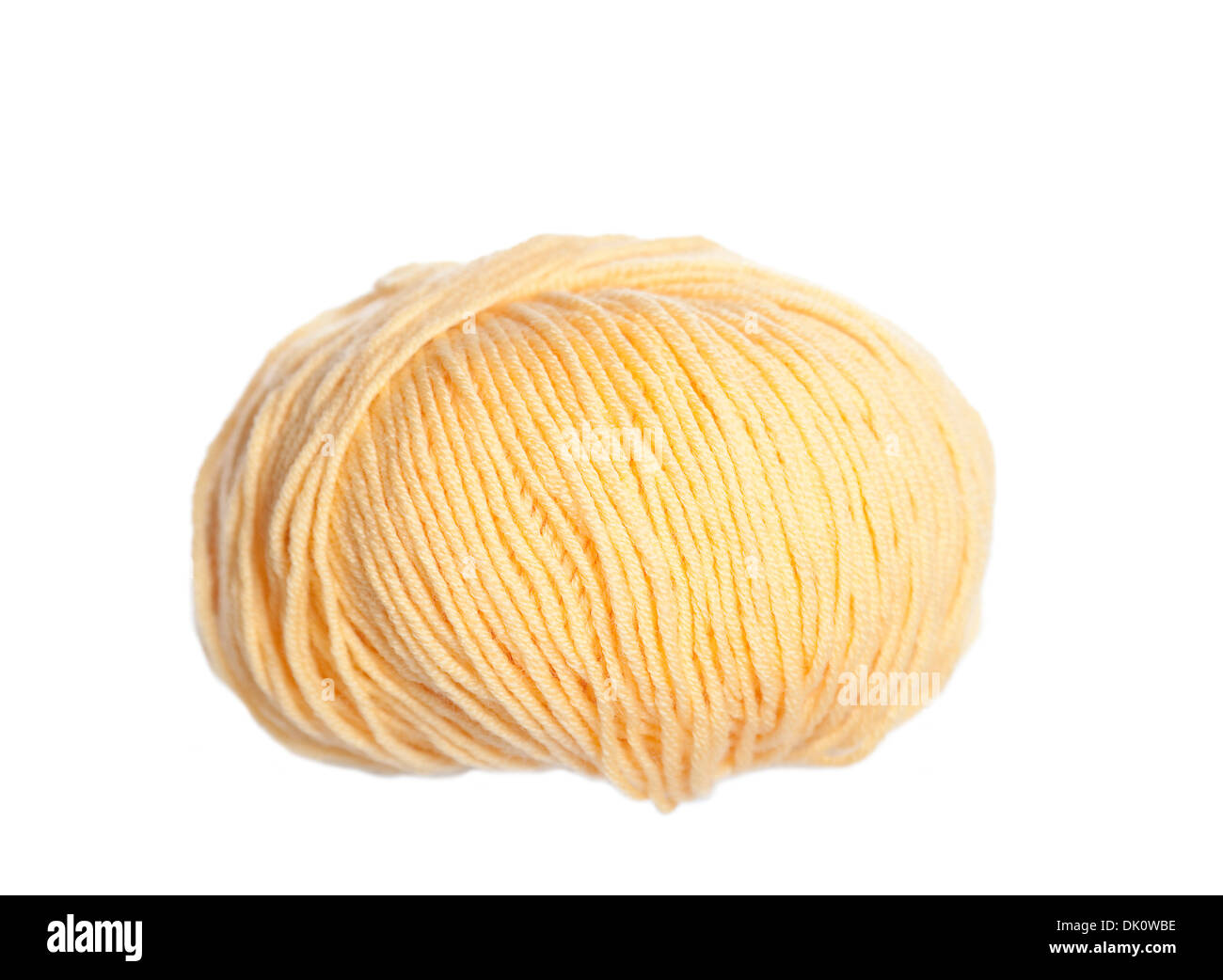 yellow ball of wool Stock Photo