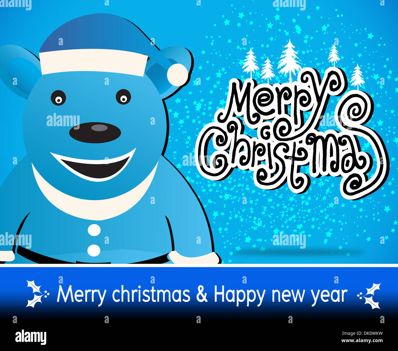 Merry Christmas And Happy New Year background Vector illustration Stock ...