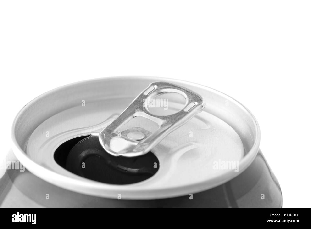 Closeup ring pull on an open beverage can Stock Photo Alamy