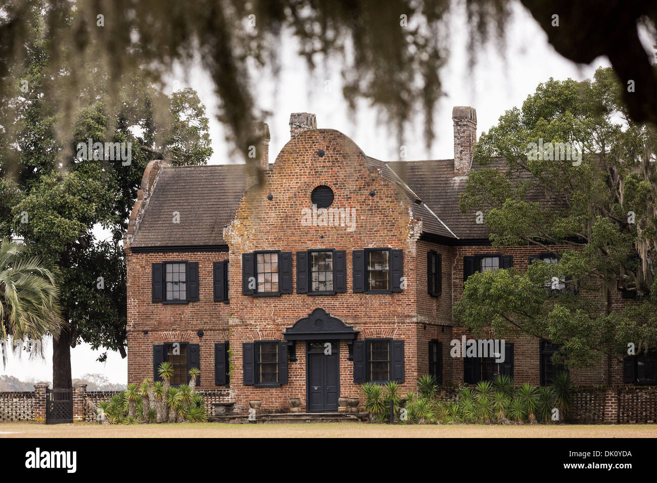 Manor house at Middleton Place Plantation in Charleston, SC. Stock Photo