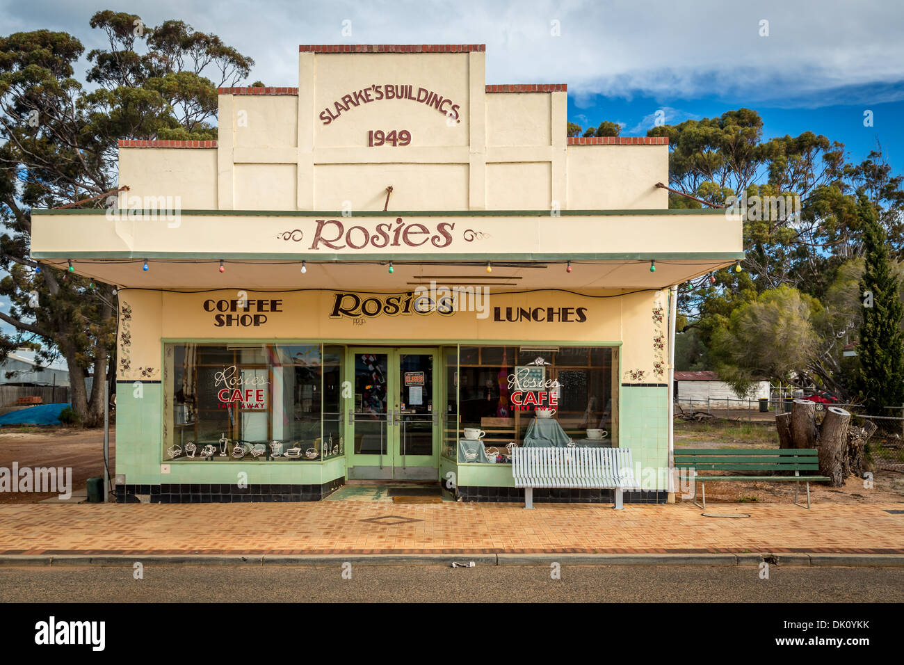 Rosie's Coffee Shop, traditional cafe in the Eastern Wheatbelt region, Lake Grace, Western Australia, Australia Stock Photo