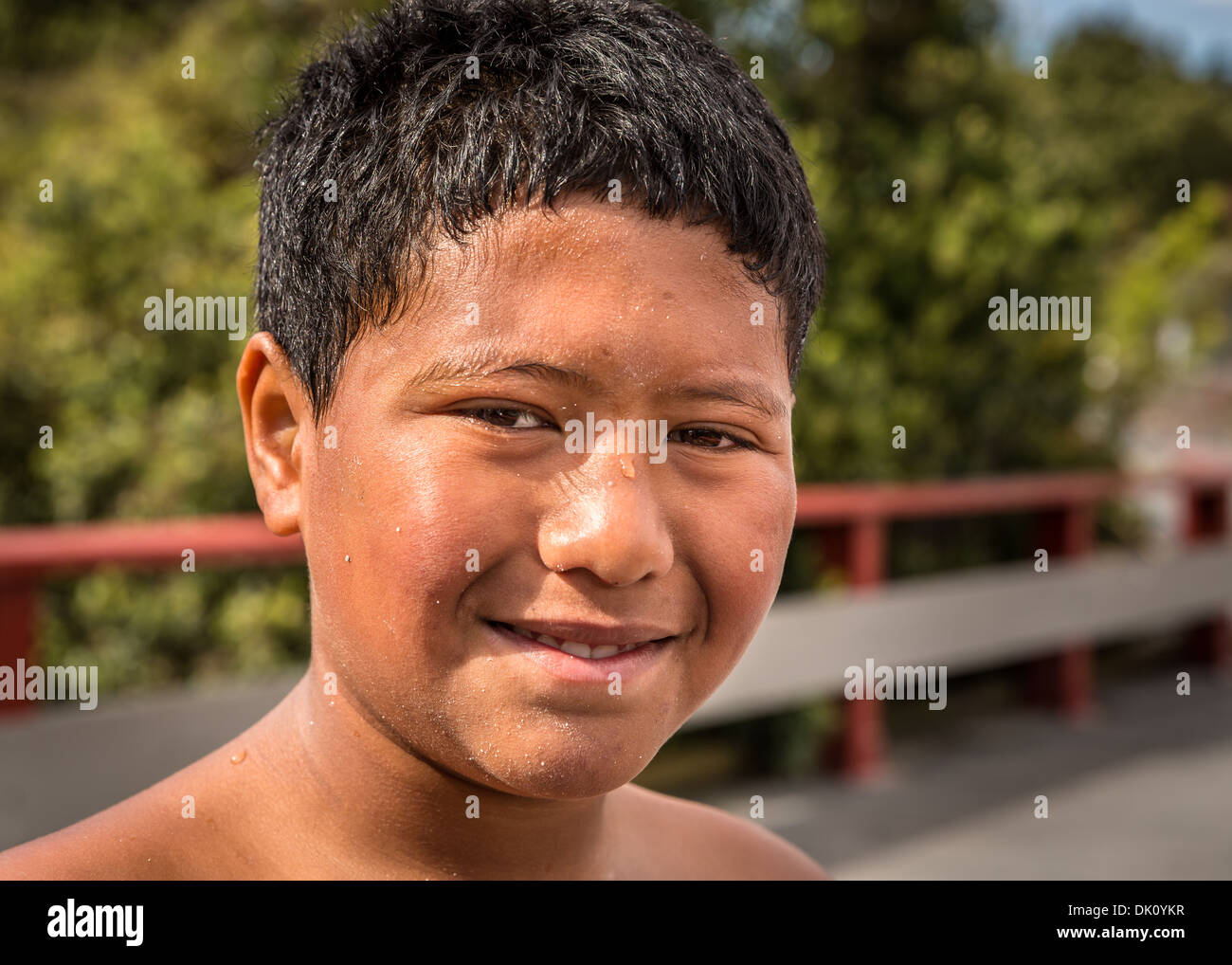 Young Māori or Maori, Rotorua, New Zealand Stock Photo