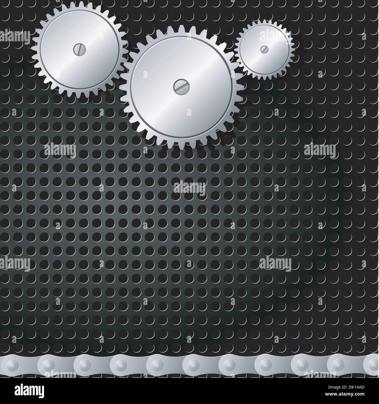 Vector illustration of abstract background with metal gears and chain Stock Vector Image & Art