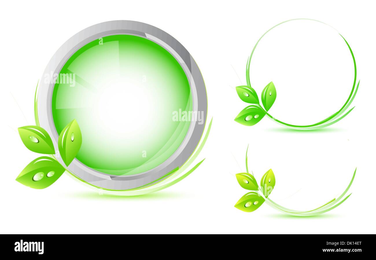 Abstract green nature eco concept Stock Vector Image & Art - Alamy
