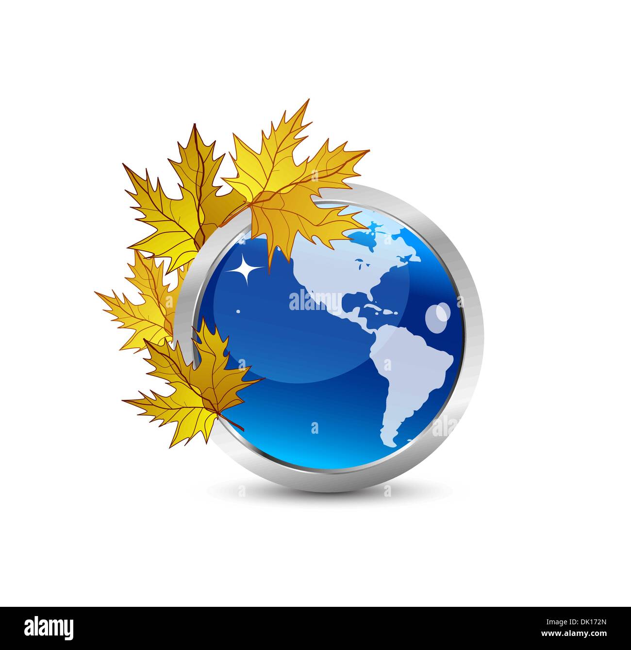 Vector autumn Earth globe seasonal concepts Stock Vector Image & Art