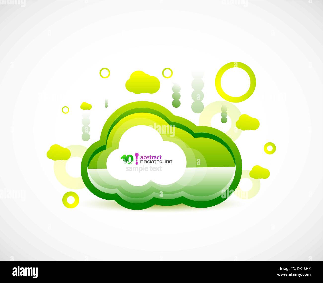 Green ecology cloud. technology concept vector Stock Vector Image & Art ...