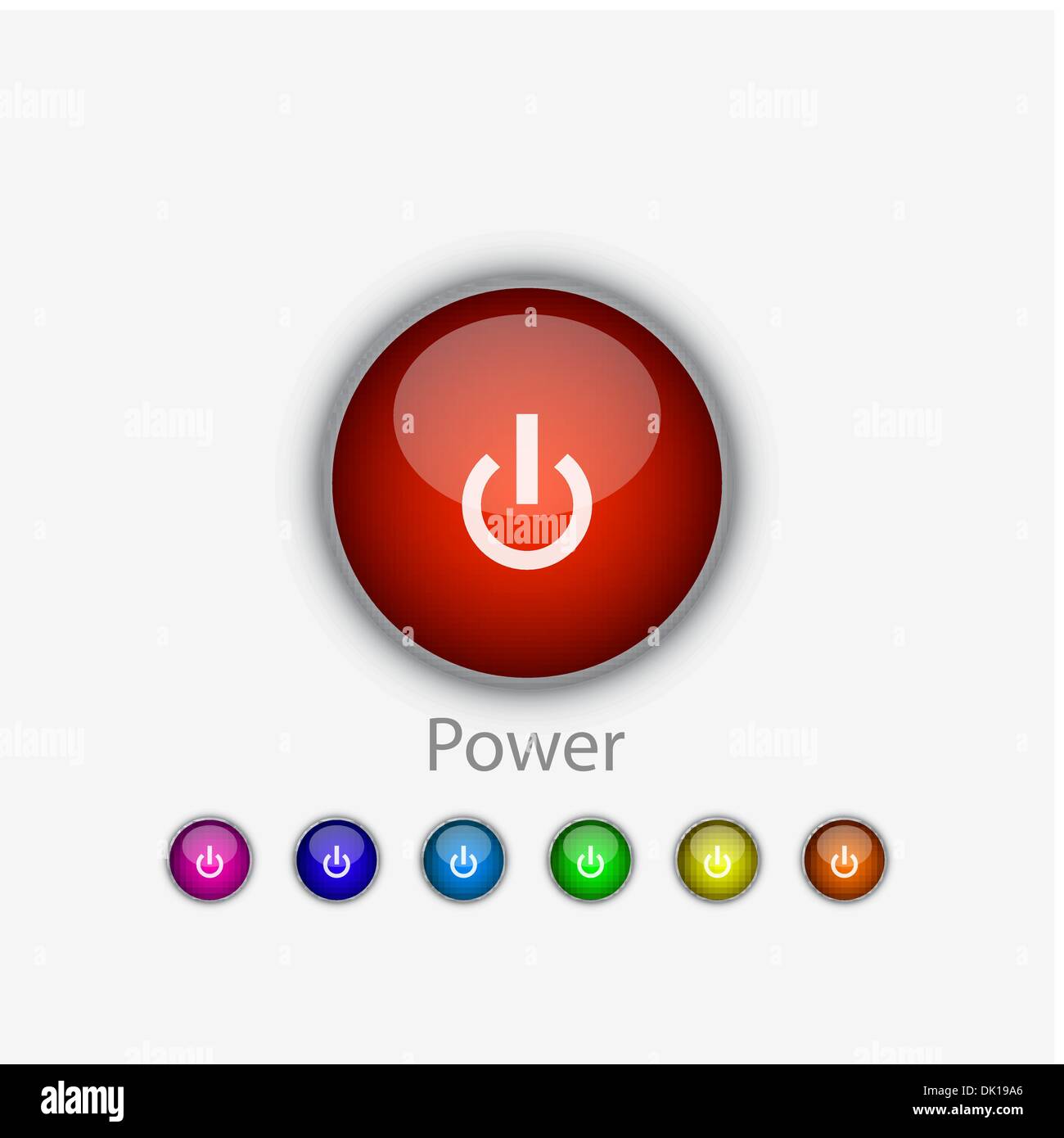 Power button set. Technology design element Stock Vector Image & Art ...