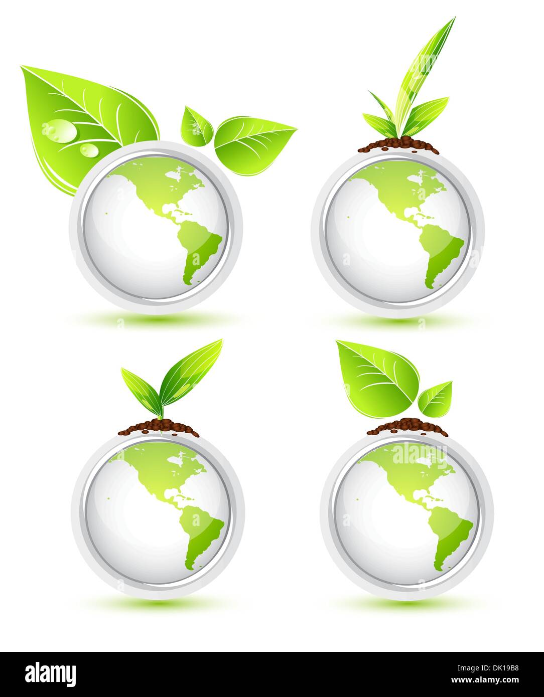 Abstract green nature eco concept Stock Vector Image & Art - Alamy