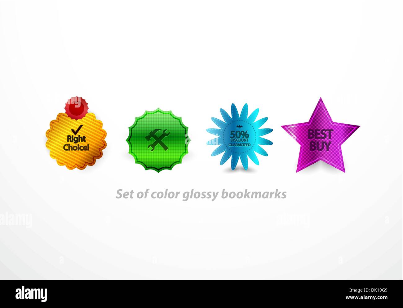 Vector illustration of glossy labels Stock Vector Image & Art - Alamy