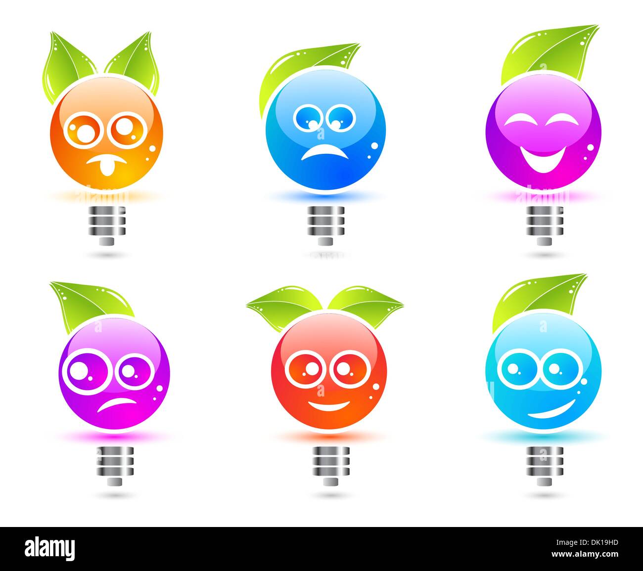 Abstract green nature eco icons Stock Vector Image & Art - Alamy