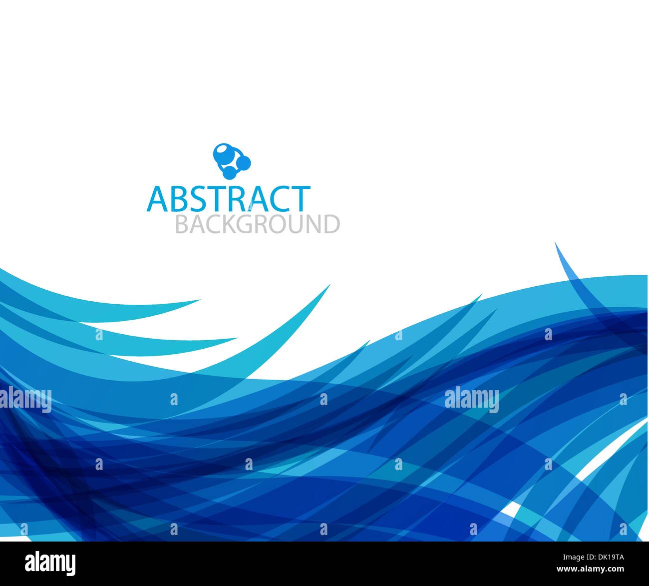 Blue abstract vector background with flowing wave Stock Vector Image ...