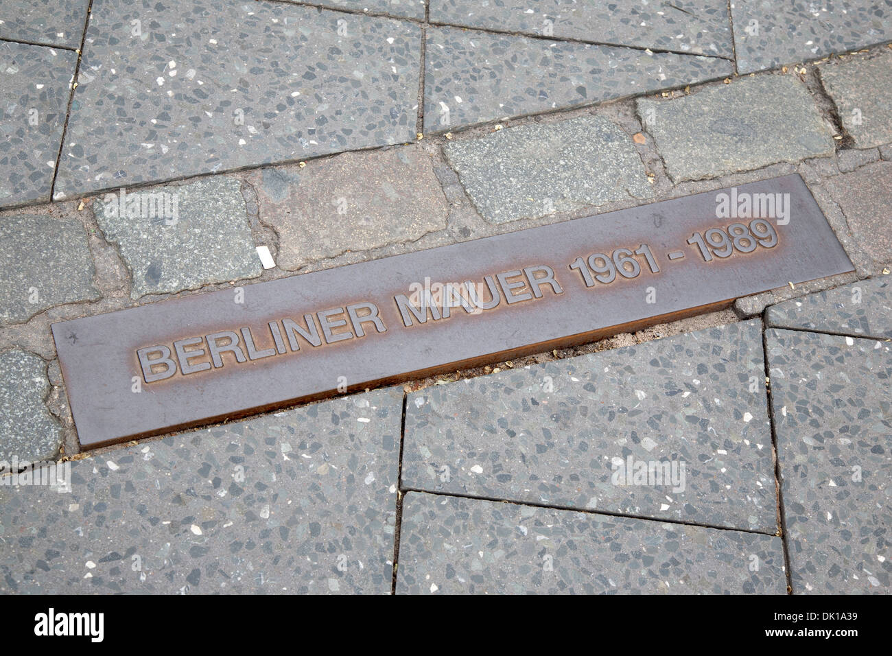 Berlin Wall Memorial, Germany on Pavement Stock Photo Alamy