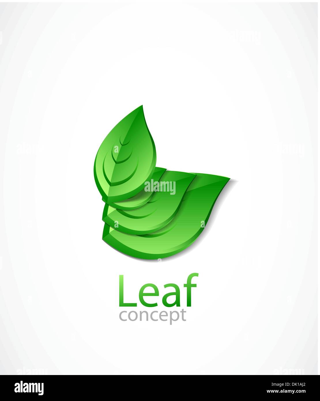 Vector leaf composition on light background with place for your text ...