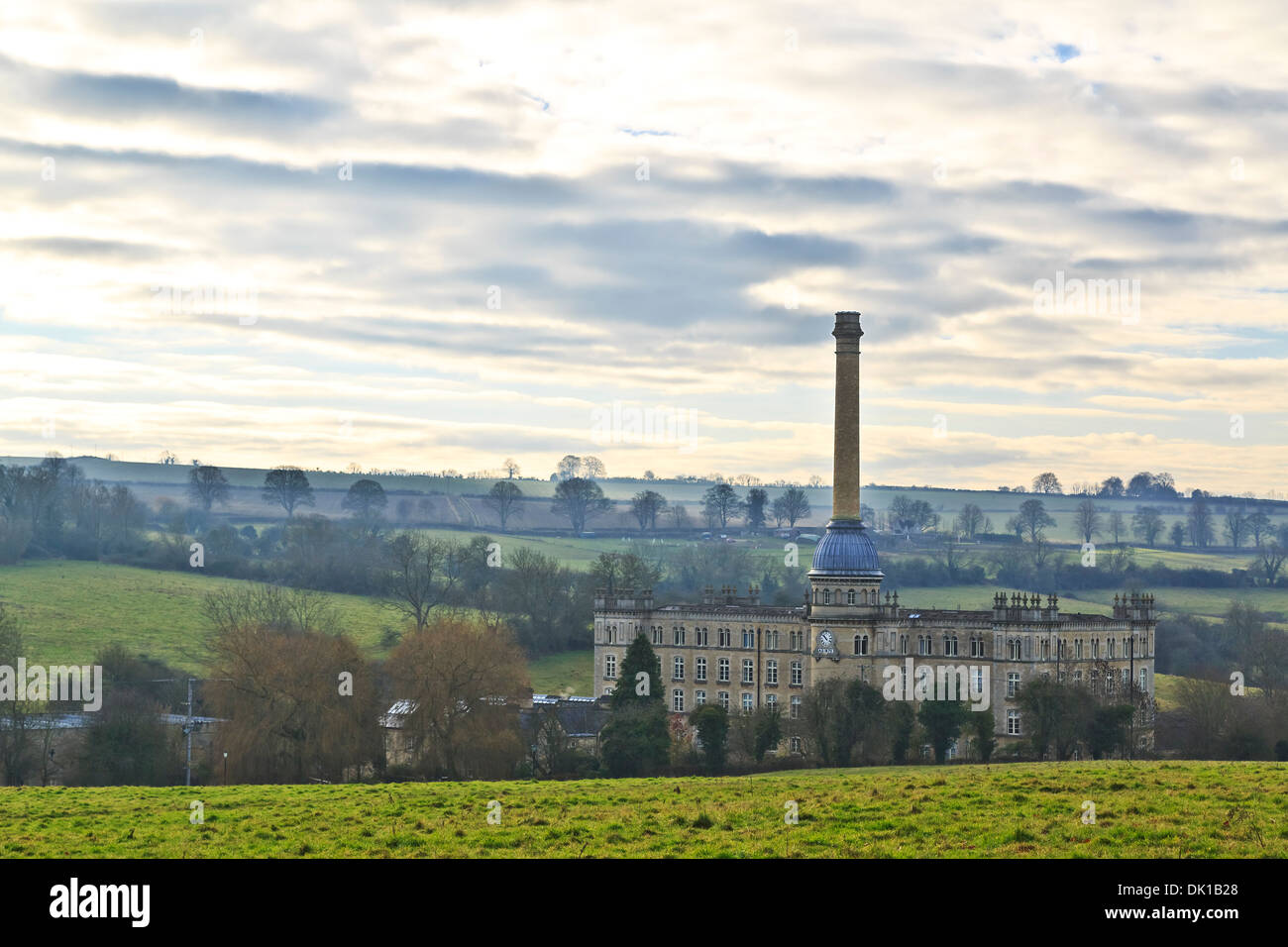 Bliss Mill on a cloudy and misty day, Chipping Norton, Oxfordshire, England Stock Photo