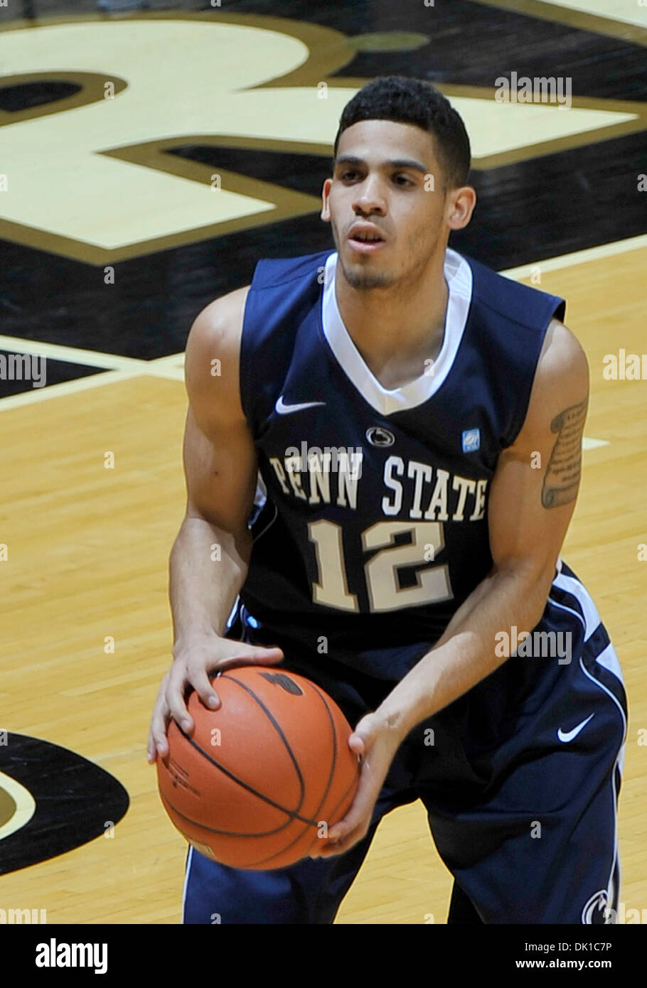 Jan. 20, 2011 - West Lafayette, Indiana, United States of America - Penn State's Sr G Talor Battle (12)  in the game between Penn State and Purdue at Mackey Arena in West Lafayette. Purdue won the game 63-62. (Credit Image: © Sandra Dukes/Southcreek Global/ZUMAPRESS.com) Stock Photo