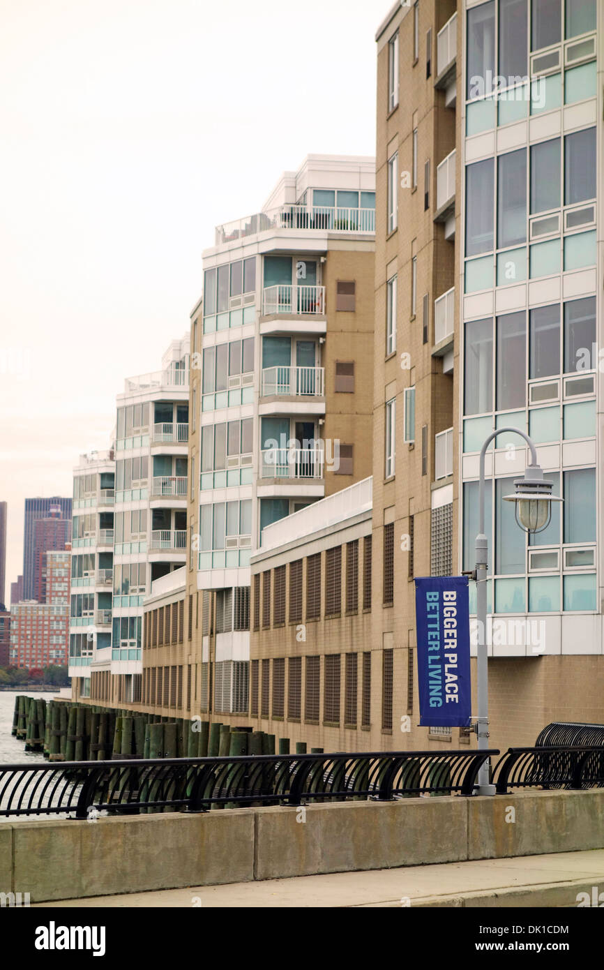 apartment buildings in Jersey city NJ Stock Photo