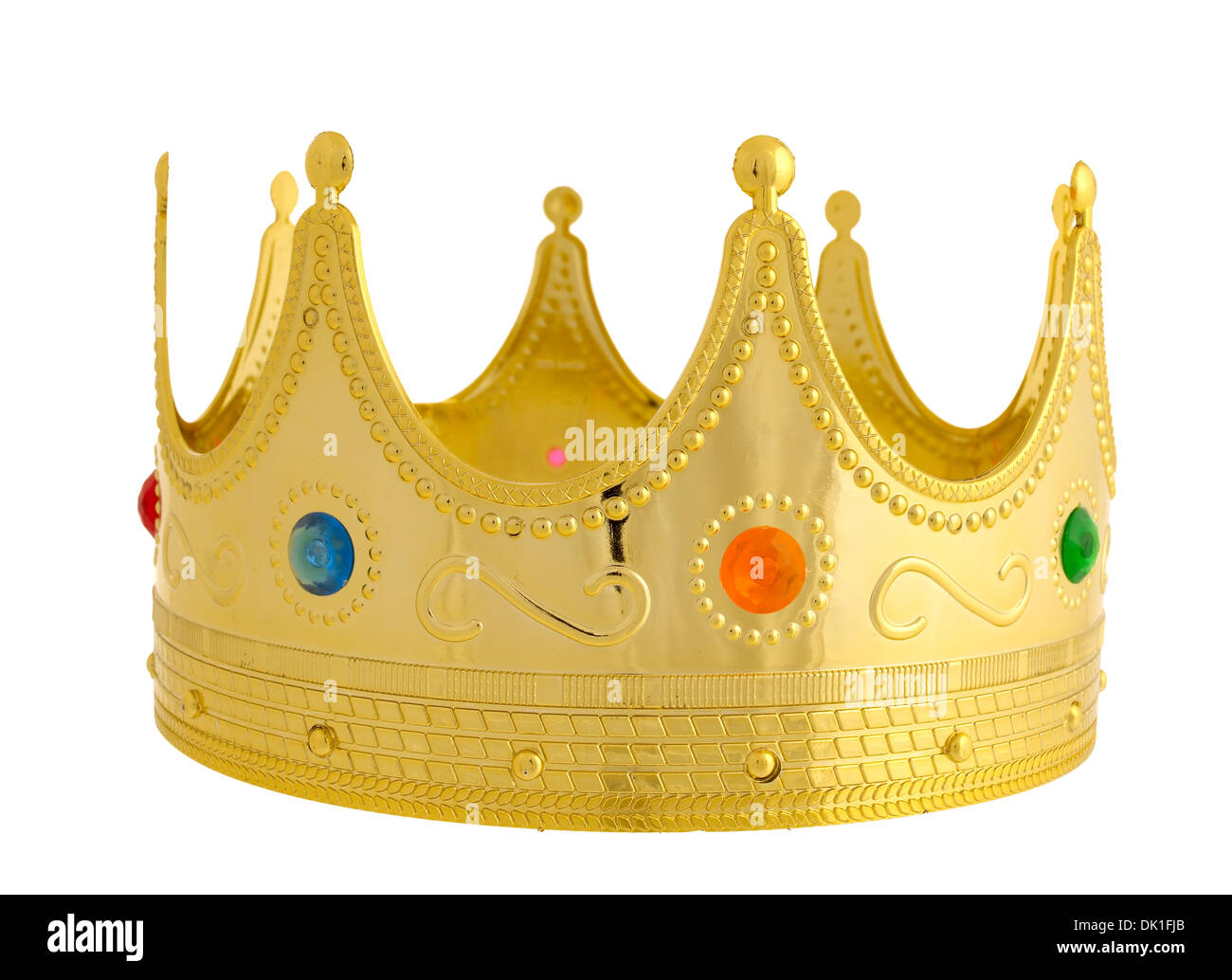 Gold jeweled crown hat Stock Photo