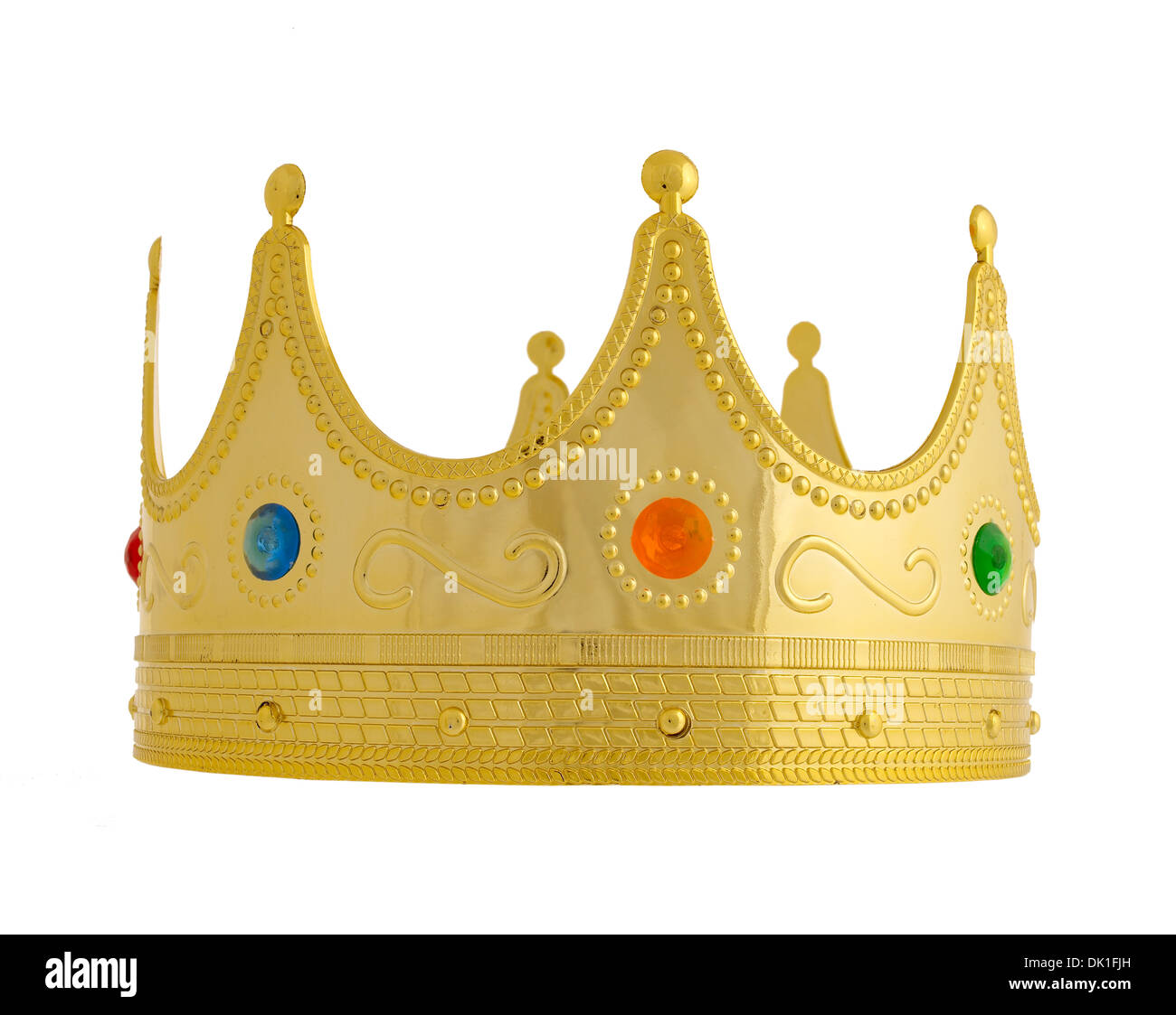Gold jeweled crown hat Stock Photo