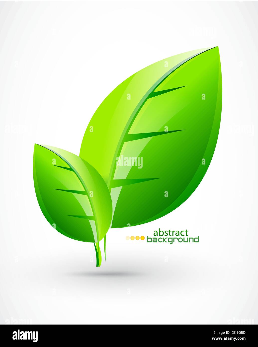 Vector abstract nature background made of green leaves Stock Vector ...