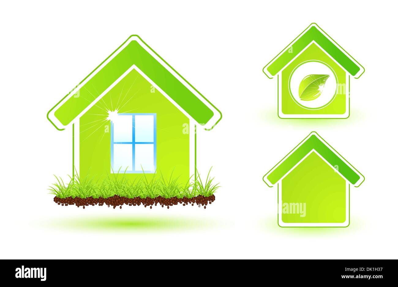 Abstract green nature eco icons Stock Vector Image & Art - Alamy