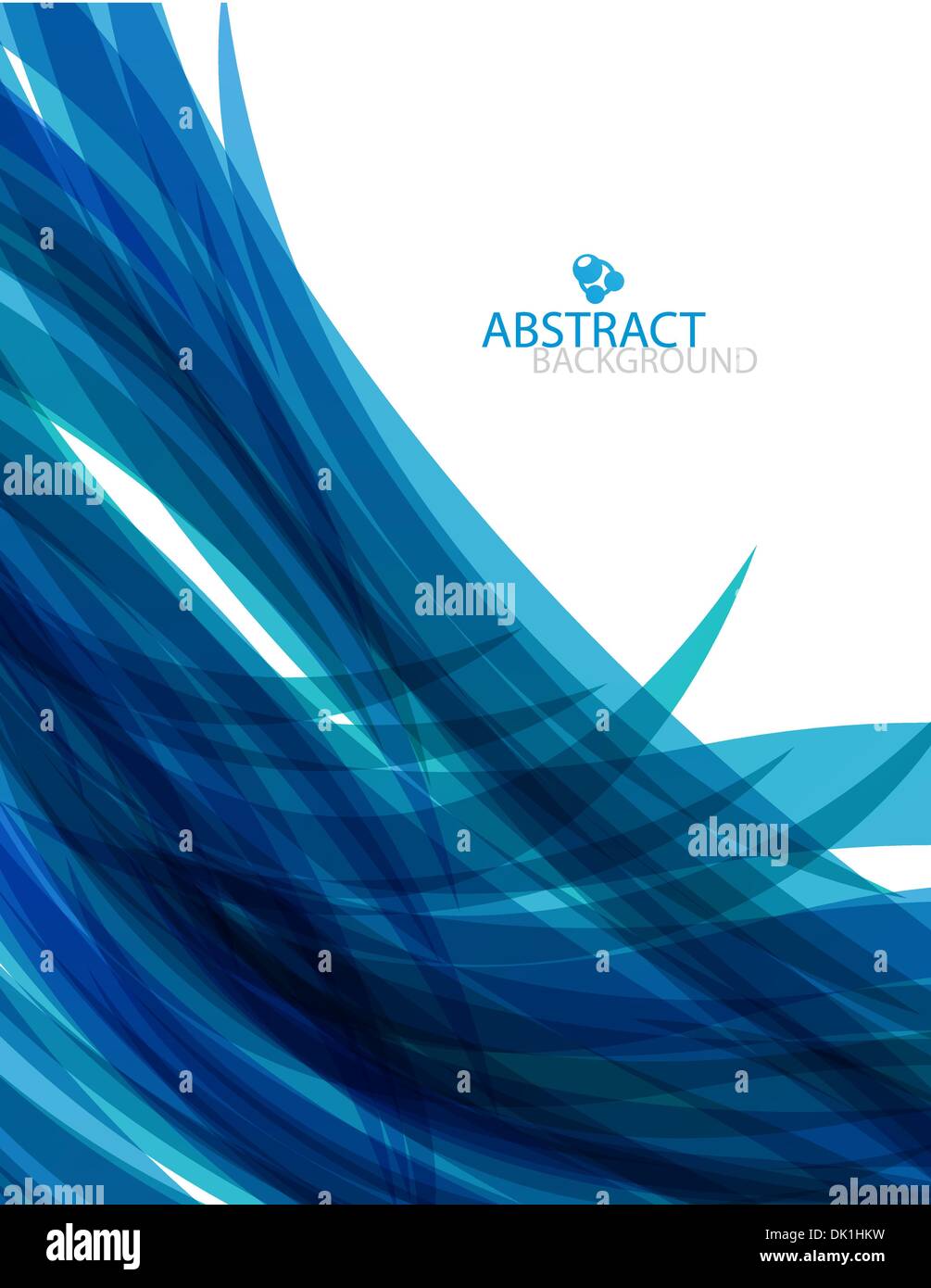 Blue abstract vector background with flowing wave Stock Vector Image ...