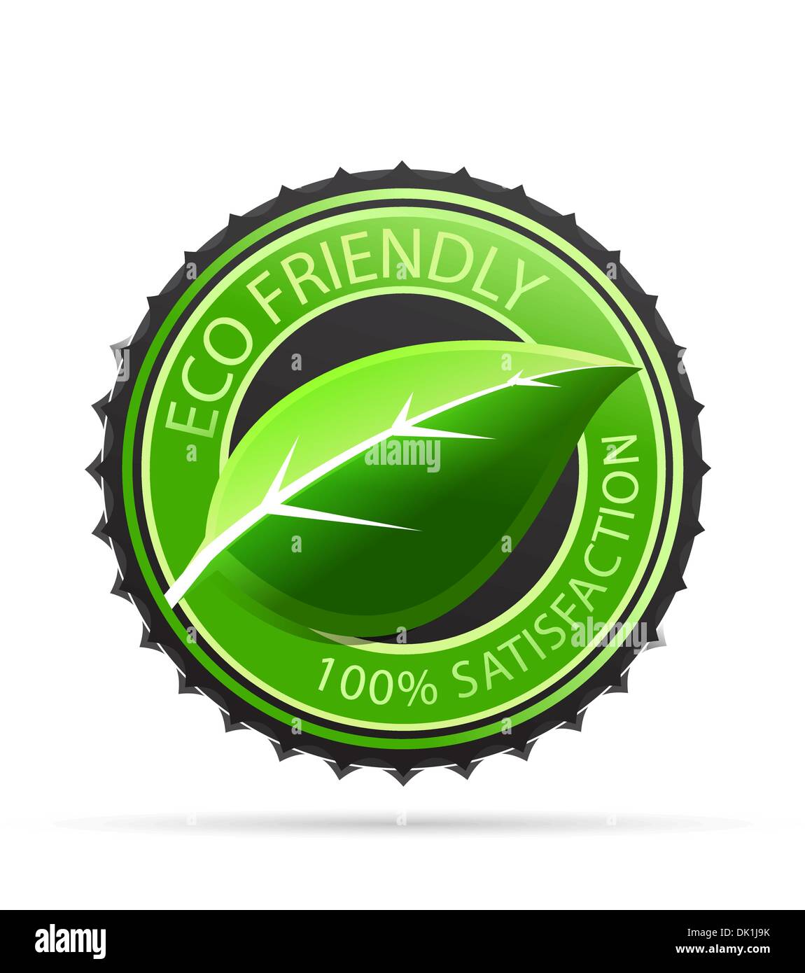 Vector illustration of green circle with leaf Stock Vector Image & Art ...