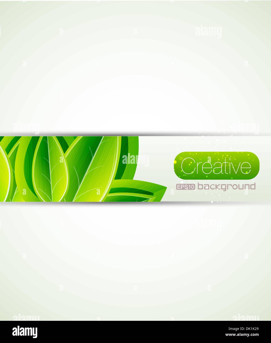 Vector natural abstract background with green leaves Stock Vector Image ...