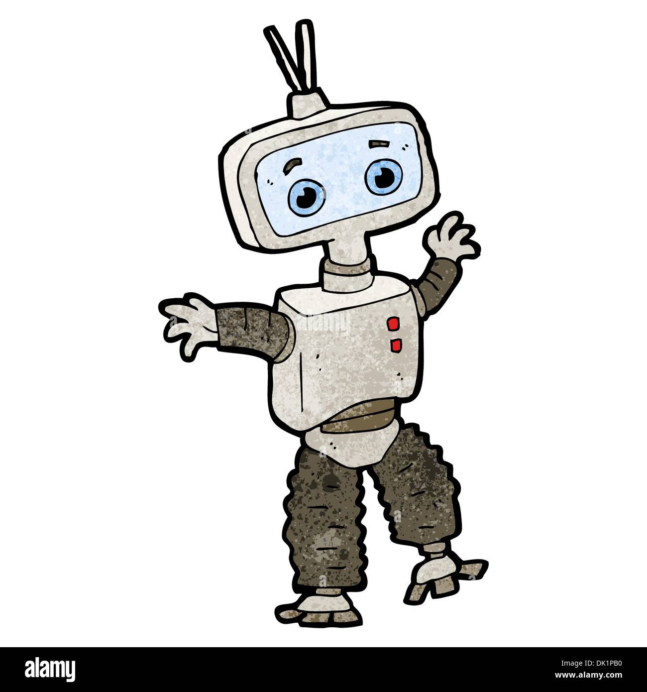 Retro cartoon with texture. Isolated on White. Stock Vector