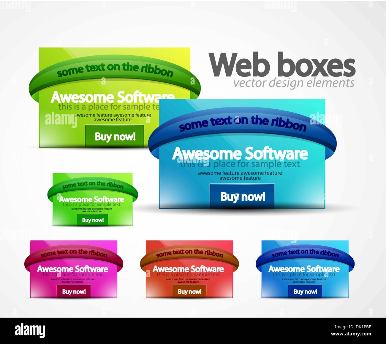 Clean web boxes.  design assets Stock Vector Image & Art Alamy