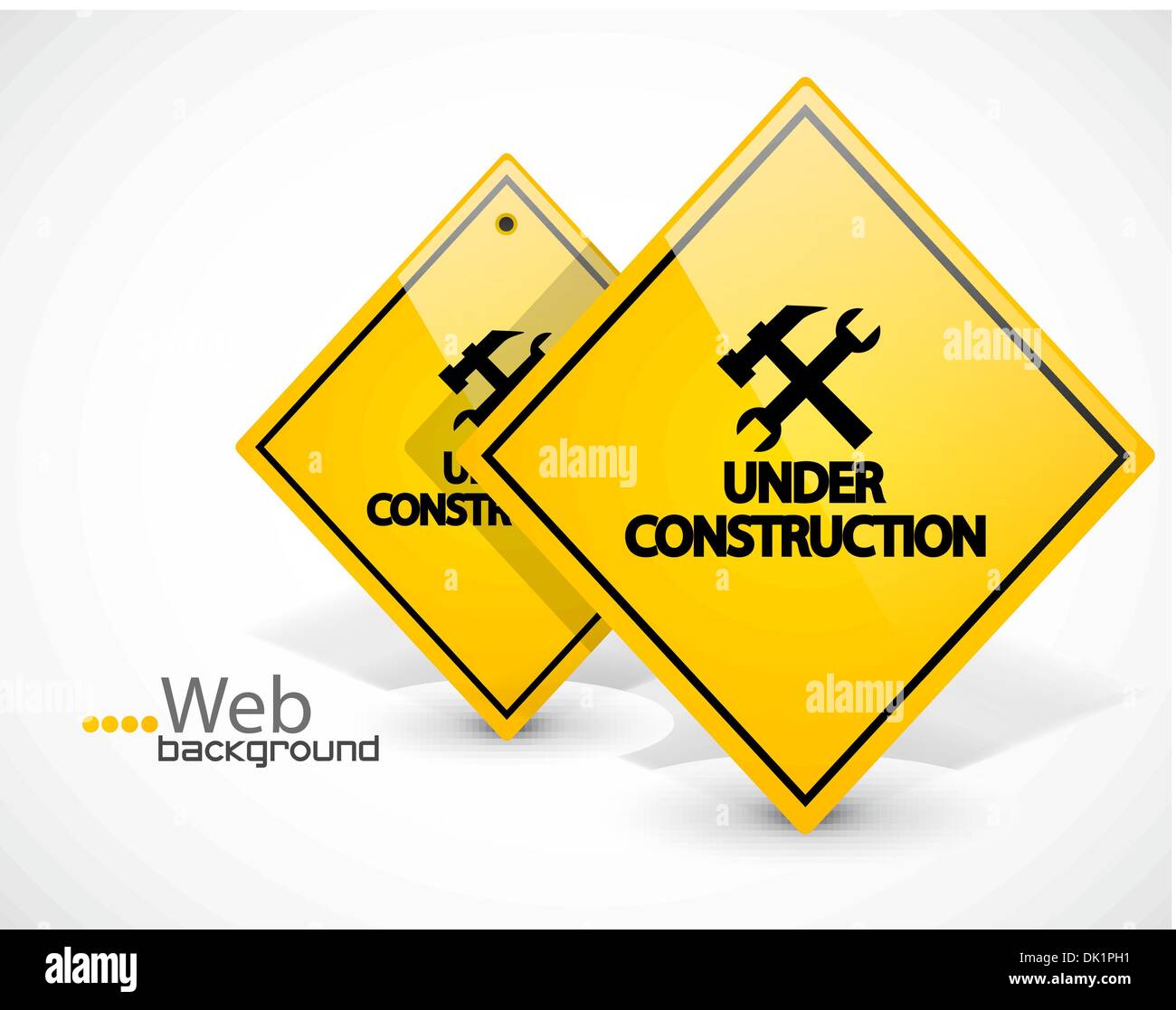Under Engineering Development Sign Technology background with under construction sign Stock Vector Image ...