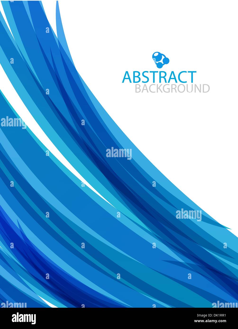 Blue abstract vector background with flowing wave Stock Vector Image ...