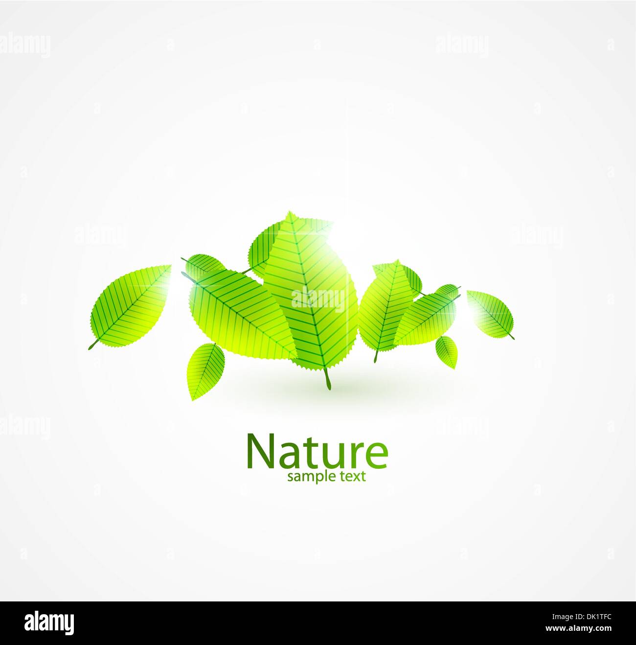 Nature background with green leaves Stock Vector Image & Art - Alamy