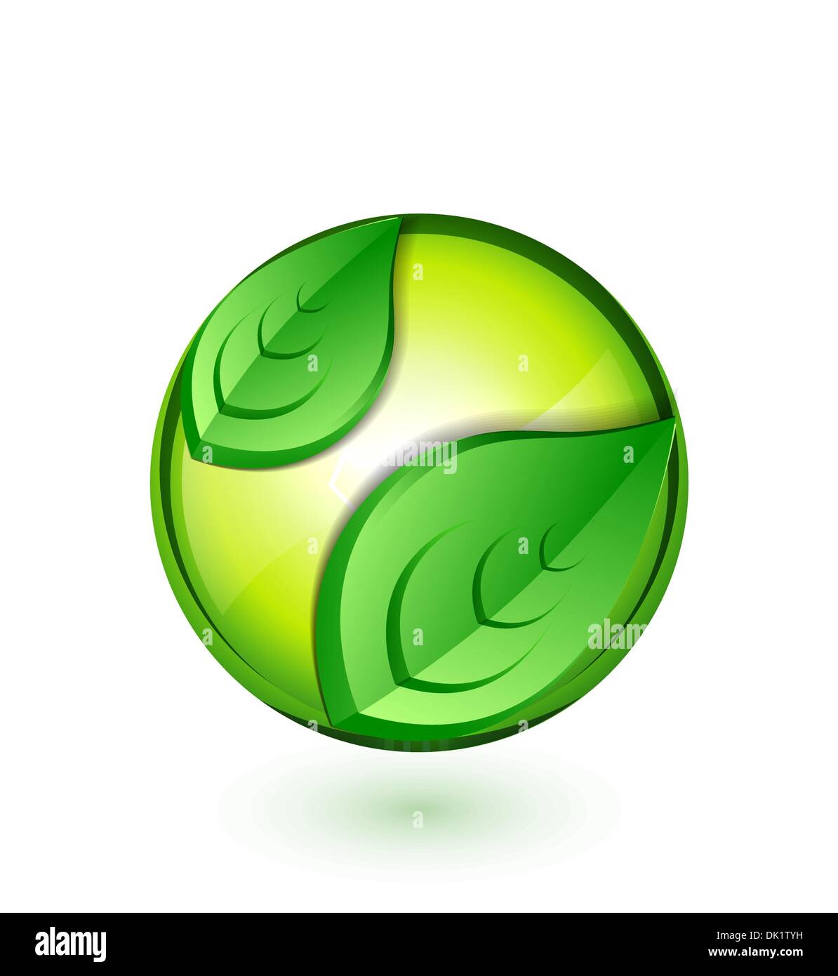 Vector green concept. Circle and leaves Stock Vector Image & Art - Alamy