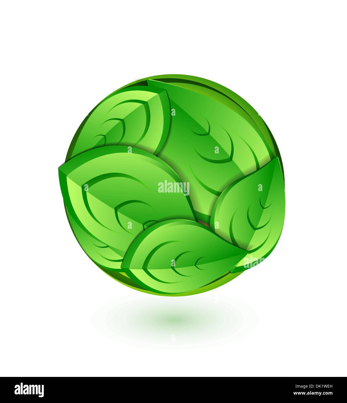 Vector green concept. Circle and leaves Stock Vector Image & Art - Alamy
