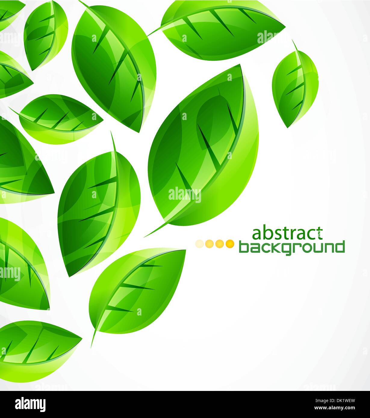 Vector abstract nature background made of green leaves Stock Vector ...