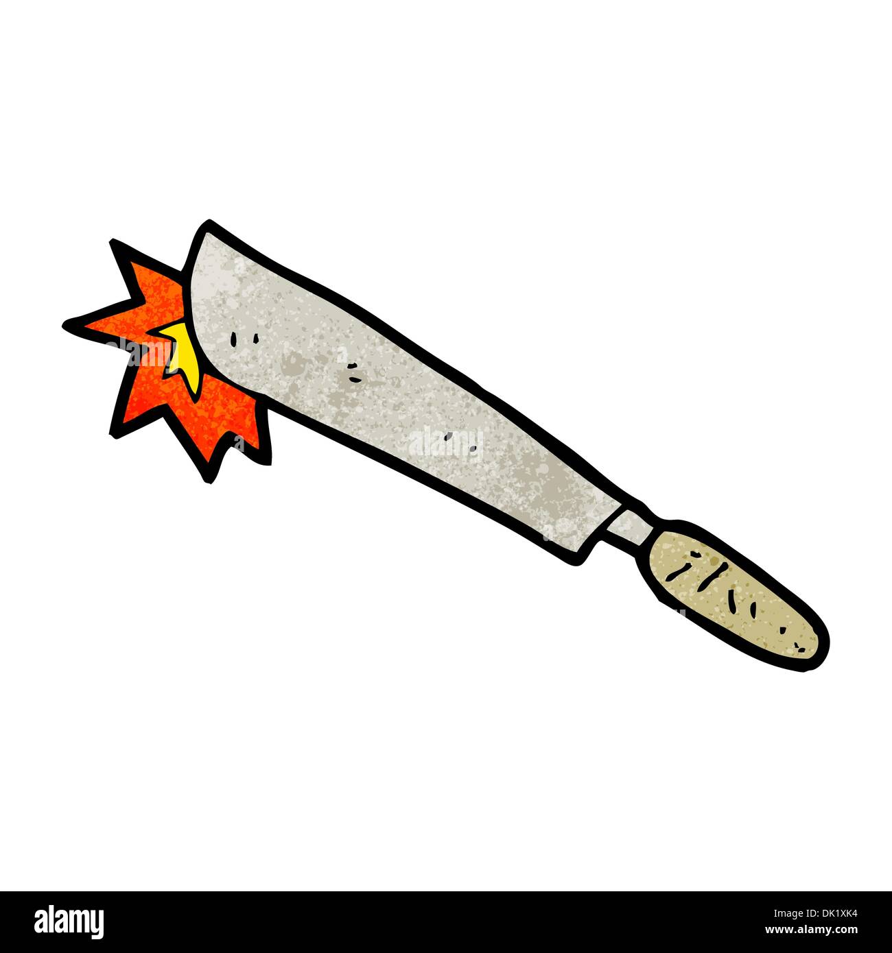 Retro cartoon with texture. Isolated on White. Stock Vector