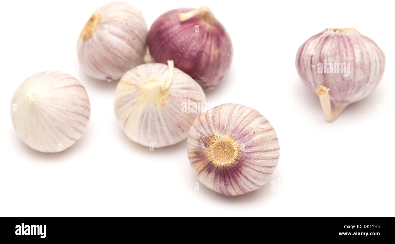 Single clove garlic isolated on white background Stock Photo - Alamy